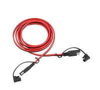 BEAZOOM Câble d'extension SAE 14 AWG de 2 m, cordon d'alimentation en cuivre à double tête avec capuchon de protection, utilisation automobile et extérieure, rouge/noir