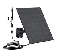 BEAZOOM Caméra de sécurité étanche ETFE avec panneau solaire 10 W 5 V pour chargeur avec port de type, pour montage réglable à 360 degrés, câble de 2,2 m