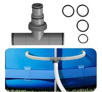 BEAZOOM Connecteur de tuyau de piscine de 38 mm à 32 mm, système de filtre à sable, pour Intex et Coleman, robuste pour adaptateur en T en plastique sécurisé pour joint d'eau