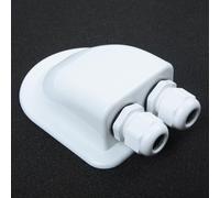 BEAZOOM Double passe-câble blanc pour montage sur toit, montage adhésif sans perçage, résistant aux intempéries, pour camping-car, caravane, bateau, yacht