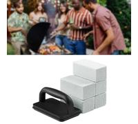 BEAZOOM Ensemble d'outils de nettoyage pour barbecue avec poignée, kit de 6 pièces avec 5 grilles, plaques de cuisson, hottes