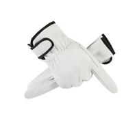 BEAZOOM Gants de soudage en cuir résistant à la chaleur Gants de travail de sécurité pour soudage à haute température Jardinage Déménagement Marchandises Blanc