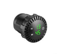 BEAZOOM Horloge numérique LED 51 x 36 mm LED verte 12-24 V CC ABS étanche 24 heures Affichage tactile -10 ~ 65 °C Trou 28 mm pour voitures 12 V-24 V