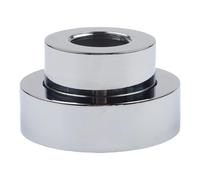 BEAZOOM Housse décorative pour pommeau de douche en cuivre épais, réglable | Hauteur rétractable 0-23 mm, plaque murale élégante pour dissimulation de luminaires de salle de bain, finition noire