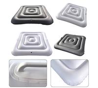 BEAZOOM Housse gonflable 135cm, PVC épais pour couvercle isolant pour spa carré, couverture thermique écoénergétique avec soupape rapide, blanc