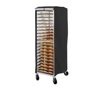BEAZOOM Housse imperméable pour grille à pain Oxford 210D avec fenêtre en PVC transparent, protection ventilée pour plaque de cuisson à 20 niveaux, 59 x 72 x 163 cm, noir