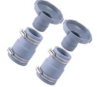 BEAZOOM Kit d'adaptateur flexible pour tuyau d'aspiration - Raccordement de tuyaux de 317,5 cm à 38,1 cm - Pour connecteur en plastique avec pinces métalliques - Entretien de piscine