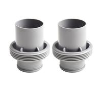 BEAZOOM Lot de 2 adaptateurs de tuyau de 38 mm pour piscine hors sol P61656 P6916ASS16 Compatible avec système d'eau salée en PVC Gris