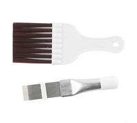 BEAZOOM Lot de 2 peignes à ailettes et brosses à condensateur en métal pour climatiseur avec fouet de nettoyage pour un entretien efficace du CVC