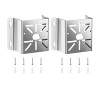 BEAZOOM Lot de 2 supports d'angle pour caméra de sécurité en acier inoxydable pour fixation murale Hikvision 304 - Résistant à la rouille - Argenté