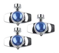 BEAZOOM Lot de 3 têtes d'arrosage en alliage de zinc, rotation à 360° en métal avec filetage standard pour irrigation extérieure (bleu)