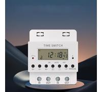 BEAZOOM Minuteur numérique 220 V 60 A, programmable heure hebdomadaire, dispositif de contrôle électronique de l'alimentation Blanc