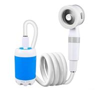 BEAZOOM Pompe de douche portable pour camping, pomme de douche d'extérieur rechargeable avec tuyau, pulvérisateur d'eau sans fil pour randonnée, voyage, lavage de voiture, bain d'animaux domestiques
