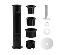 BEAZOOM Support de parapluie en métal robuste pour kit de rechange, support sécurisé de balcon, poteaux standard, base de support facile à installer et résistante aux intempéries, noir
