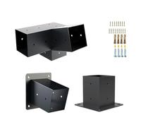BEAZOOM Support de pergola en acier robuste pour toit incliné, mur | Support de montage pour poteaux de tonnelle de 10,2 x 10,2 cm, matériel d'installation inclus