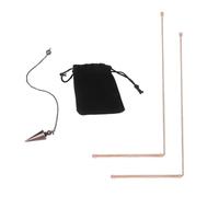 BEAZOOM Tiges de détecteur de métaux en cuivre à 99,9 % pour la recherche | Kit de sonde de radiesthésie avec pendule pour chasse au trésor et recherche d'objets