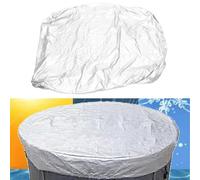BEAZOOM Toile Oxford ronde pour baldaquin de spa, anti-UV, argenté, 200 x | Auvent rond argenté en tissu Oxford anti-UV pour protection quotidienne 200 x 30 cm