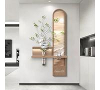 BEBANE Décoration Murale Artistique 3D avec éclairage LED, Sculpture Murale Moderne en Style grès, avec Vase et Plantes artificielles, Alimentation sur Secteur(G,50 * 100cm/19.7 * 39.4in)