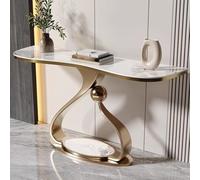 BEBANE Table Console d’entrée Moderne en Fer décoratif avec Plateau en céramique, Console Moderne et Table derrière canapé, adaptée au Salon, à l’entrée(A,100 * 45 * 85cm/39.4 * 17.7 * 33.5in)