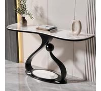 BEBANE Table Console d’entrée Moderne en Fer décoratif avec Plateau en céramique, Console Moderne et Table derrière canapé, adaptée au Salon, à l’entrée(C,150 * 45 * 85cm/59 * 17.7 * 33.5in)