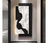 BEBANE Tableau décoratif Mural 3D à Effet visuel avec Texture de grès et éclairage LED, Art Mural au Design Abstrait, Tableau Mural à Alimentation Secteur