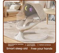 Bébé-balancier électrique - Lit pour bébé XM3 - Bluetooth - Bruit blanc - Minuterie - Plusieurs modes de bercement - Jouets - Couleur kaki