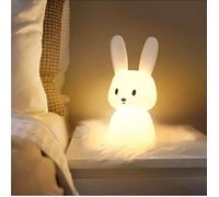 Bebe Bunny Avec 7 Changements de Lumière |Contrôle de tap|Recharge USB Fonction Minuterie|Lampe de Chevet Pour Chambre D'enfant