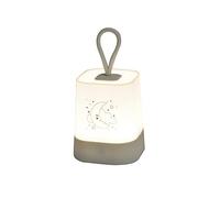 Bébé Douceur, Veilleuse Nomade Silicone Led à Piles 8 x 8 x H16 cm Gris Nuage Essen'Ciel