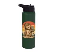 Bébé singe et bébé perroquet amis Stainless Steel Insulated Water Bottle