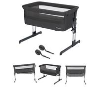 Bebeconfort Lit d'appoint Calidoo, lit bébé réglable en hauteur, confortable et rembourré, utilisable de la naissance à 9 kg maxi, Tinted Graphite