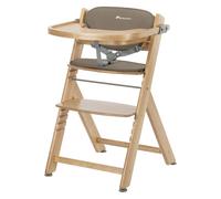 Bébé Confort Chaise haute Timba 2 avec coussin – Évolutive bois, jusqu'à 110kg – Natural Wood Beige