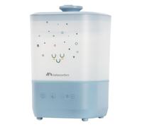 Bebeconfort Cool-Mist Humidificateur d'air pour bébé, veilleuse pour bébé avec 7 couleurs, technologie à ultrasons (jusqu'à 48 heures), brosse de nettoyage incluse, bleu