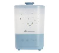 Bebeconfort Cool-Mist Humidificateur d'air pour bébé, veilleuse pour bébé avec 7 couleurs, technologie à ultrasons (jusqu'à 48 heures), brosse de nettoyage incluse, bleu