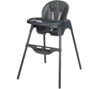 Bebeconfort Meely Plus, Chaise haute 2 en 1 pour bébé, 6 mois - 3 ans, Repose-pieds et plateau réglables, Dossier réglable, Tinted Graphite