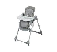 Bebeconfort Olea, chaise haute, 0 à 3 ans, 0 à 15 kg, entièrement réglable, 9 positions de hauteur et 3 d’inclinaison, nettoyage facile, 4 roues pivotantes, pliage compact, Tinted Grey