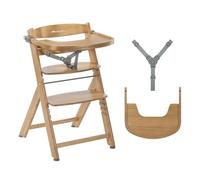Bebeconfort Timba 2 Chaise Haute Bébé Évolutive Bois, 6 mois et +, Jusqu'à 110 kg, Chaise Haute Enfant Ergonomique, S'adapte à La Plupart Des Tables, Plateau Amovible, Natural Wood