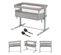 BEBECONFORT Zina Berceau Pliable Bebe & Cododo, 0-6 m (0-9 kg), 5 Positions de Hauteur Réglables, Matelas Inclinable, Mineral Grey