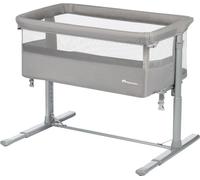 Bebeconfort Zina Lit d'appoint 2 en 1 de la naissance jusqu'à 9 kg, lit bébé réglable en hauteur, douillet et rembourré, Mineral Grey