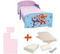 Pack lit complet Premium Pat'Patrouille - Violet - 1 place - Inclus sommier et matelas - Style enfant