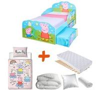 BEBEGAVROCHE Pack Lit Peppa Pig Famille Playtime - 140x70 cm Bleu