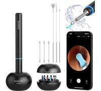 Bebird M9 S/M9 Pro Appareil de retrait de cérumen sans fil Caméra endoscope 1080p FHD avec 6 LED étanches 3,5 mm Contrôle de la température pour tous les appareils mobiles (M9/s bleu)
