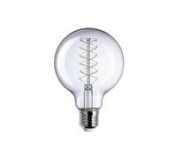 BeBulbs Ampoule LED globe à filament blanc Edison G95 (E27, 5,9W, 500 lm, 2700K, dimmable, Ø 95 mm, 140 mm) - Filament fin, lumière chaude réglable et économie d'énergie