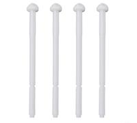 Bebykilemi Lot de 4 tiges poussoirs de chasse d'eau compatibles avec les plaques de chasse Geberit Twinline 240.074.00, actionneur de rechange en ABS blanc pour barres pour réservoir de salle de bain
