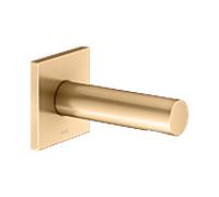 KEUCO IXMO Bec déverseur pour baignoire, rosace carrée, saillie 130mm, 59545250002, Couleur: Laiton brossé