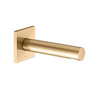 KEUCO IXMO Bec déverseur pour baignoire, rosace carrée, saillie 180mm, 59545250102, Couleur: Laiton brossé