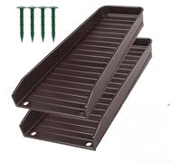 Bec de descente pour bloc anti-éclaboussures pour extension de gouttière, PVC avec design en bosse qui dirige le flux d'eau loin de la fondation, facile à installer pour le jardin (marron)