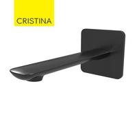 Bec de remplissage de baignoire Chromé Noir Brossé Foil - CRISTINA ONDYNA FL48475