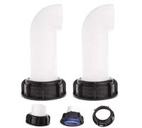 Bec De Vidange Avec Ecrou IBC 1000L, Buse De Tuyau Adaptateur IBC Réservoir D'eau, Buse De Réservoir D'eau Raccord De Vanne Extension, Bec De Robinet Pour Raccord Robinet Cuve IBC 2 Pouces (Lot de 2)