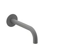 Bec mural Herzbach Deep Grey 23.451400.1.06 210 mm, avec rosace murale d= 65mm, gris mat