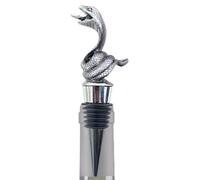 Bec verseur en forme de serpent en argent antique, construction durable en de zinc, aérateur verseur élégant | Accessoires de bouteille de vin amusants Gadgets de cuisine Cadeau pour adultes